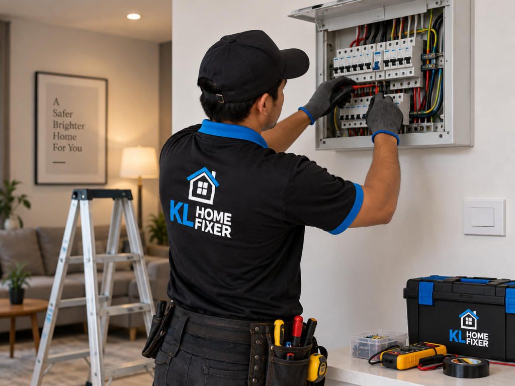 At KL Home Fixer, we take pride in delivering high-quality electrician services tailored to each client’s unique needs. With over 7 years of industry experience, we’ve built a trusted reputation for quality, reliability, and professional workmanship. From electrical installations and repairs to lighting, switches, outlets, and other electrical needs, our skilled team is committed to providing safe and dependable solutions for your property.